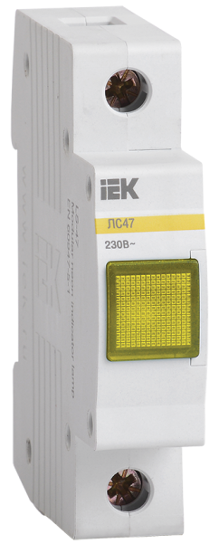 Светосигнальная модульная лампа IEK ЛС-47, желтая, неон