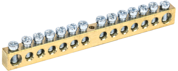 Шина PEN "земля-ноль" 8х12мм 14/1 125А 14хМ4 крепление по центру IEK