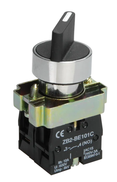 Переключатель IEK LAY5-BD33, 3-позиционный (I-O-II), 2NO, IP40