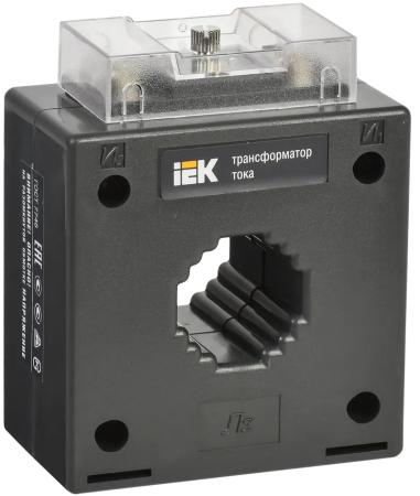 Трансформатор тока IEK ТТИ-30, 100/5 А, 5 ВА, 0.66 кВ, класс точности 0.5S, проходной