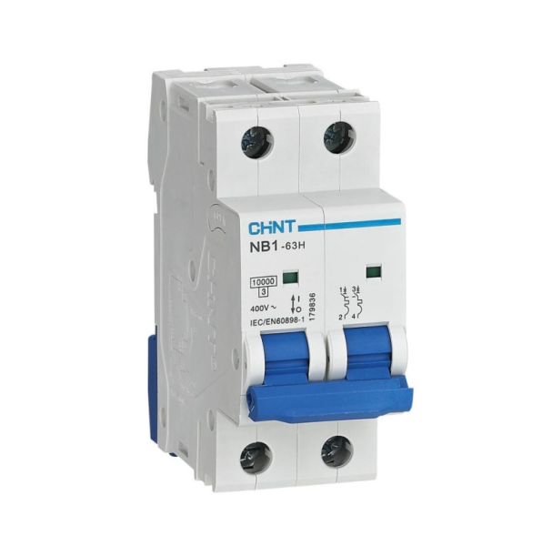 Автоматический выключатель NB1-63H 2P 2А 10кА C CHINT