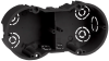 Коробка установочная IEK КМ40007-HF, 2-местная, 141х70х45 мм, для твердых стен