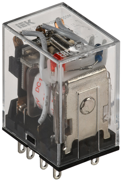 Реле промежуточное IEK РЭК78/3(MY3), 5 А, 3SPDT, напряжение управления 12 В DC, с индикацией