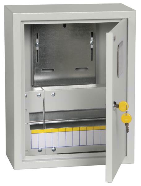 Щит учета под однофазный счетчик TITAN ЩУРн-1/12 (395х310х165мм) навесной металлический УХЛ3 IP31 IEK