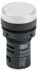 Лампа светосигнальная AD22DS(LED) 230VAC белый d22мм IP54 IEK