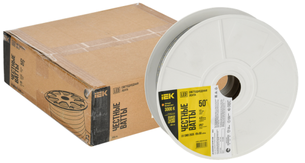 Лента светодиодная LSR-2835WW60 230VDC 4.8Вт/м (50м/упаковка) IP67 IEK