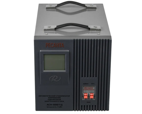 Стабилизатор напряжения однофазный АСН-3000Н/1-Ц 3кВА 230V переносной РЕСАНТА