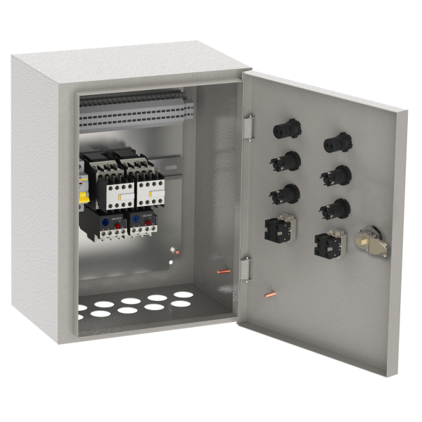 Ящик управления Я5114-2974 8А IP31 двухфидерный нереверсивный без авт. режима IEK