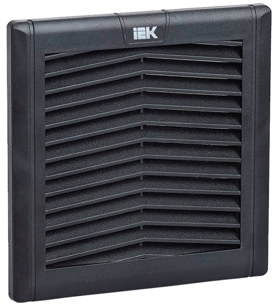 Фильтр c решеткой для вентилятора ВФИ 65-105 м3/час (150х150мм) черный IP55 IEK