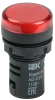 Лампа светосигнальная AD22DS(LED) 12V AC/DC красный d22мм IP54 IEK