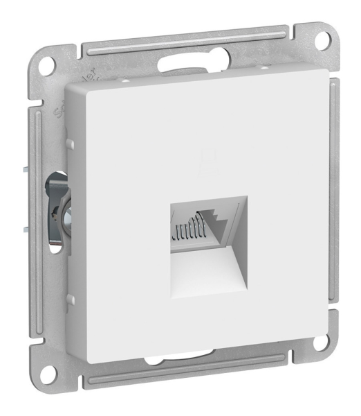 Розетка информационная AtlasDesign, RJ45, кат.5Е, белый