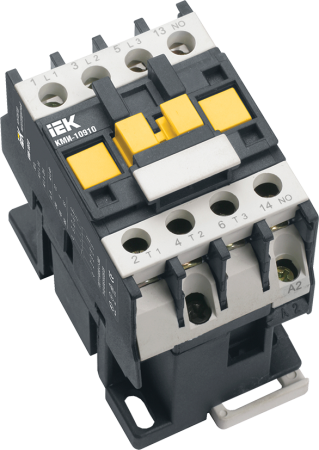 Контактор IEK КМИ-10910, 3Р, 9 А, 4 кВт, АС-3, напряжение управления 24 В АС, 1NO