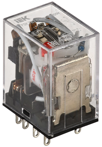 Реле промежуточное IEK РЭК78/3(MY3), 5 А, 3SPDT, напряжение управления 230 В AC, с индикацией