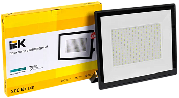 Прожектор светодиодный IEK СДО 06-200, 200 Вт, 120°, 6500 К, черный, IP65