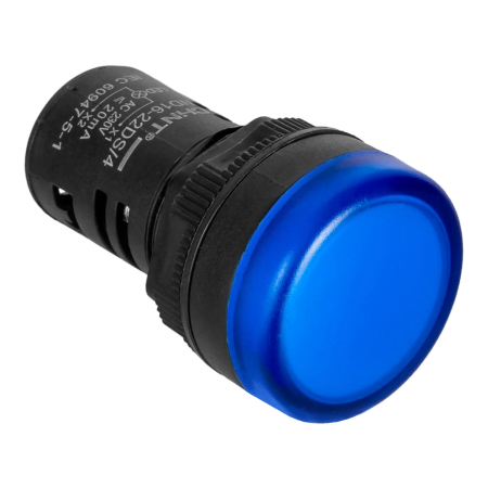 Лампа светосигнальная ND16-22DS/4 230V AC/DC d22мм синий IP40 CHINT