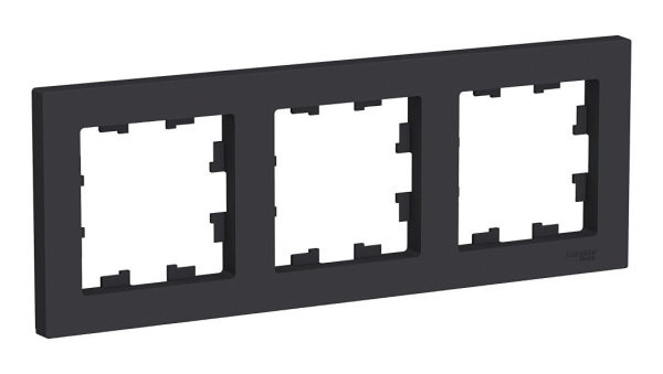 Рамка 3-местная AtlasDesign, карбон