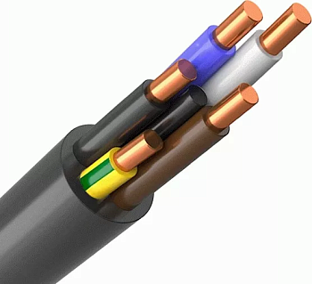 Кабель силовой ВВГнг-LS, 5х10 мм², 1 кВ, ГОСТ, Harmony Cable