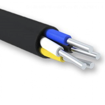 Кабель силовой АВВГнг, 3х6+1х4 мм², 1 кВ, ГОСТ, Казэнергокабель