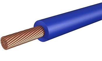 Провод установочный ПВ3 (ПуГВ), 1х6 мм², 0.45 кВ, синий, ГОСТ, Harmony Cable
