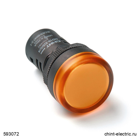 Лампа светосигнальная ND16-22DS/4 230V AC/DC d22мм оранжевый IP40 CHINT