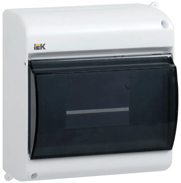 Корпус щита пластиковый IEK KREPTA3 КМПн 2/6, пломбируемый, навесной, прозрачная дверь, белый, IP30 — фото, характеристики