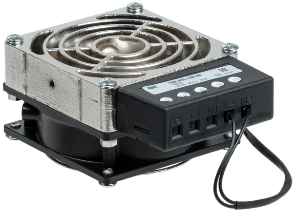 Обогреватель на DIN-рейку 100Вт 230V AC/DC встроенный вентилятор IP20 IEK