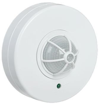 Датчик движения IEK ДД-026, 2 кВт, 230 В АС, угол обзора 360°, дальность 6 м, белый, IP20