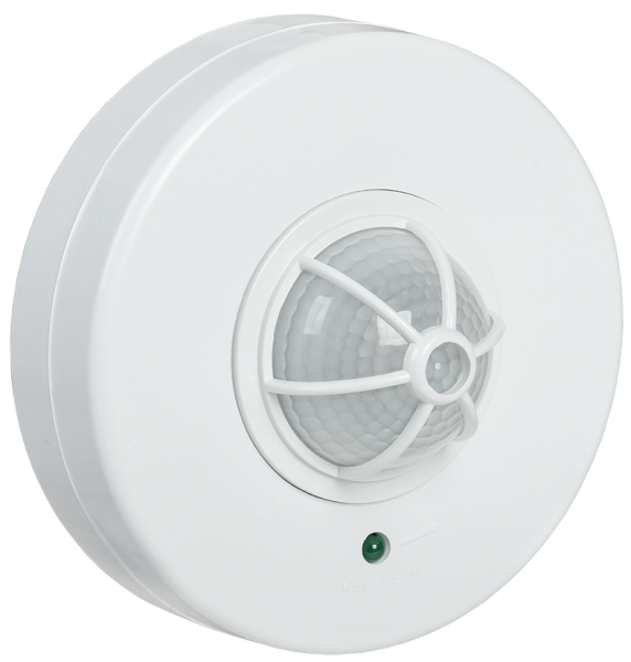 Датчик движения IEK ДД-026, 2 кВт, 230 В АС, угол обзора 360°, дальность 6 м, белый, IP20