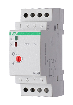 Фотореле F&F AZ-B, 16 А, 230 В, 1NO, выносной фотодатчик, IP20, на DIN-рейку