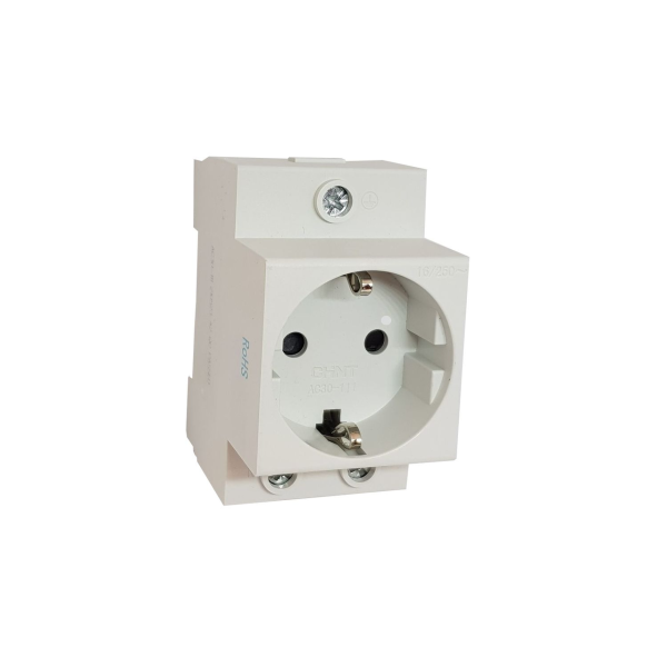 Розетка на DIN-рейку CHINT AC30-111, 2Р+PE, 16 А, 250 В, IP20