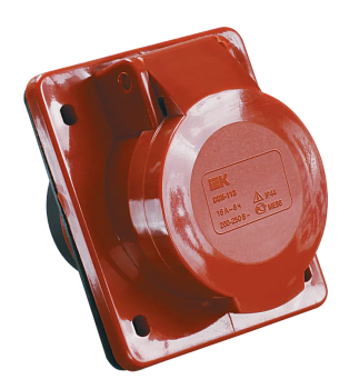 Розетка силовая встраиваемая IEK ССИ-414, 3P+PE, 16 А, 400 В, IP44
