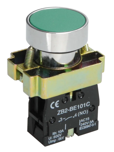 Кнопка управления LAY5-BA31 1NO зеленая d22мм IP40 IEK