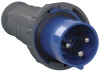 Вилка силовая переносная IEK ССИ-033, 2Р+РЕ, 63 А, 250 В, IP54