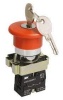 Кнопка грибковая IEK LAY5-BS142 с ключом, 1NC, красная, IP40