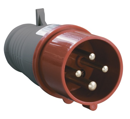 Вилка силовая переносная IEK ССИ-024, 3Р+РЕ, 32 А, 415 В, IP44