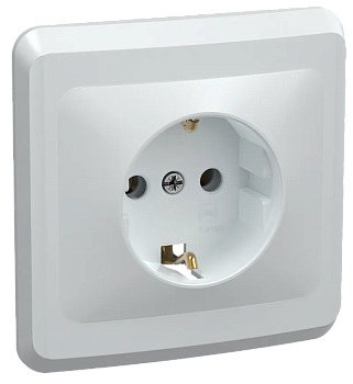 Розетка 1-местная VEGA РС10-3-ВБ 2Р+РЕ 16А 250V белый GENERICA