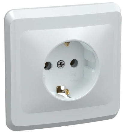 Розетка 1-местная VEGA РС10-3-ВБ 2Р+РЕ 16А 250V белый GENERICA