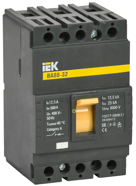 Автоматический выключатель ВА88-32 3Р 12.5А 25кА IEK