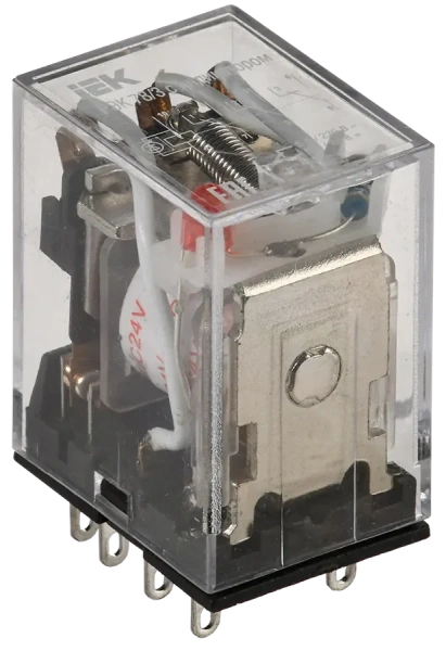 Реле промежуточное IEK РЭК78/3(MY3), 5 А, 3SPDT, напряжение управления 24 В AC, с индикацией