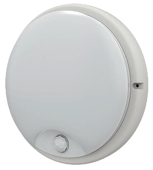 Светильник светодиодный IEK ДПО-4200Д, 12 Вт, 6500 K, круг, белый, с датчиком движения, IP54