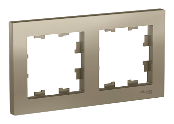 Рамка 2-местная AtlasDesign, шампань