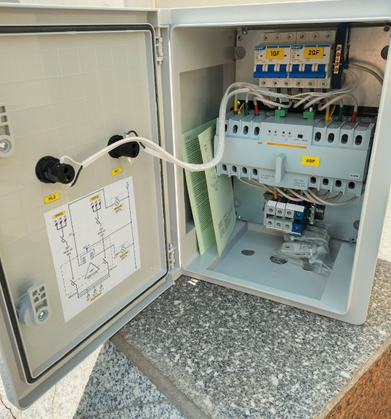 Щит аварийного переключения ЩАВР8502-14S121 50А 6кА 400V схема 2-1 моноблок IP54