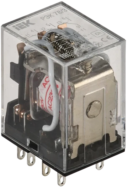 Реле промежуточное IEK РЭК78/3(MY3), 5 А, 3SPDT, напряжение управления 230 В AC