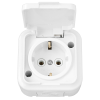 Розетка 1-местная Bylectrica ПРАЛЕСКА АКВА РА16-297, 16 А, 250 В, с заземлением, накладная, белый, IP54