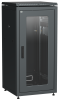 Шкаф сетевой напольный 19" ITK LINEA N, 42U, 800х800 мм, стеклянная дверь, черный