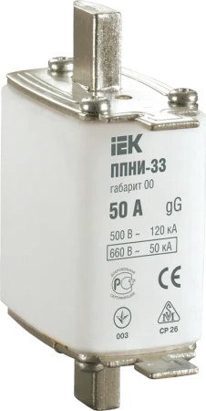 Плавкая вставка предохранителя IEK ППНИ-33, габарит 00, 10 А — фото, характеристики
