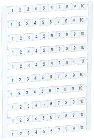 Маркеры для КВИ-4/16мм2 с нумерацией № 1-10 (1полоска/10штук) IEK — фото, характеристики