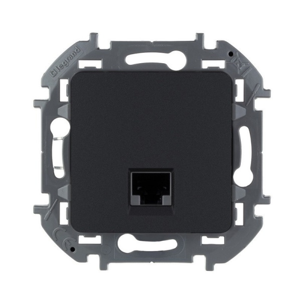 Розетка информационная Legrand INSPIRIA, RJ-45, кат.6, антрацит
