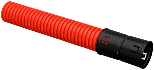 Труба гофрированная двустенная ПНД IEK Elasta, Ø 50 мм, красная (150 м)