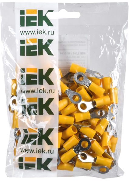 Наконечник кольцевой IEK НКИ 5.5-6, М6, 4–6 мм², 100 шт — фото, характеристики